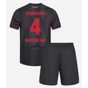 Lacne Dětský Futbalové dres Bayer Leverkusen Jarell Quansah #4 2025-26 Krátky Rukáv - Domáci (+ trenírky) Lacne Dětský Futbalové dres Bayer Leverkusen Jarell Quansah #4 2025-26 Krátky Rukáv - Domáci (+ trenírky)